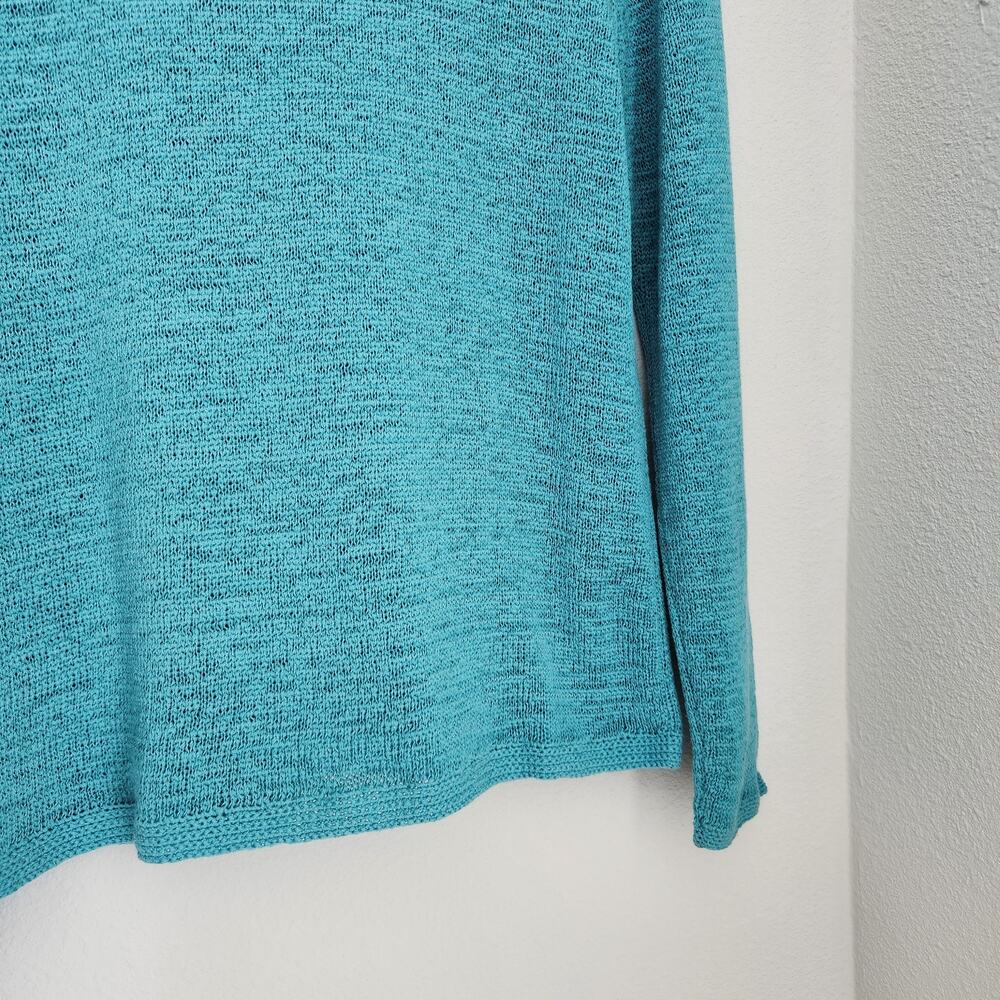 Vintage 80s 90s Pendleton Blue Open Knit Button Front Cardigan Sweater S - Picture 8 of 9